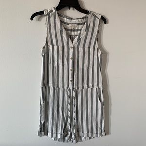 White and green romper